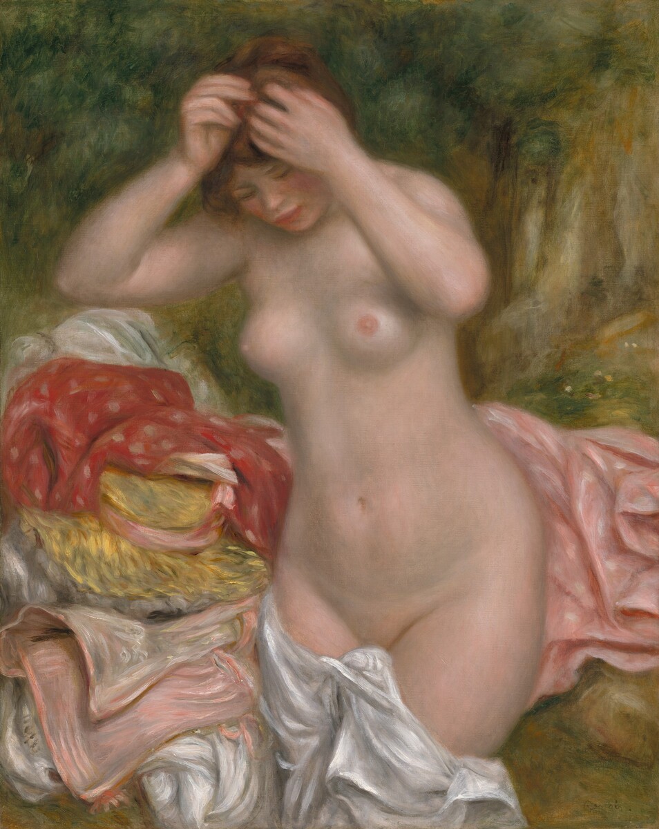Bather Arranging Her Hair by Auguste Renoir — historical reference