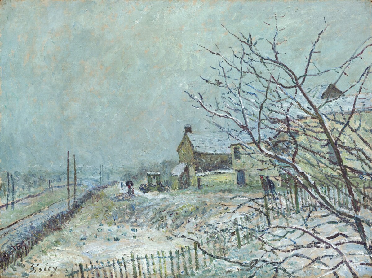 First Snow at Veneux-Nadon by Alfred Sisley — historical reference