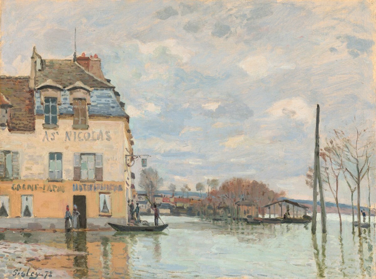 Flood at Port-Marly by Alfred Sisley — historical reference